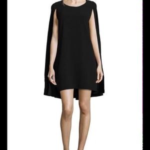 Black Statement Cape Dress